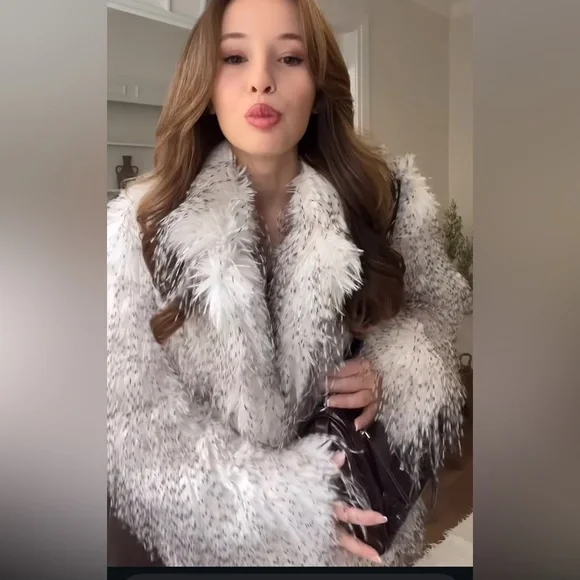 ZARA SHORT FAUX FUR COAT - Picture 11 of 16